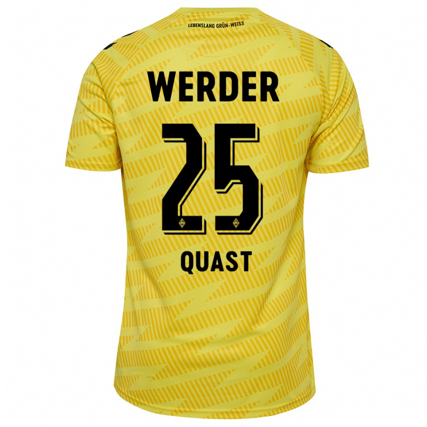 גברים סונקה קוואסט #25 שחור צהוב חולצת שוער 2025/26 חולצה קצרה