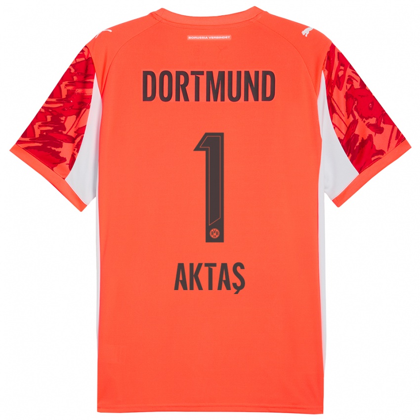 גברים יילמאז אקטאש #1 כתום אדום חולצת שוער 2025/26 חולצה קצרה