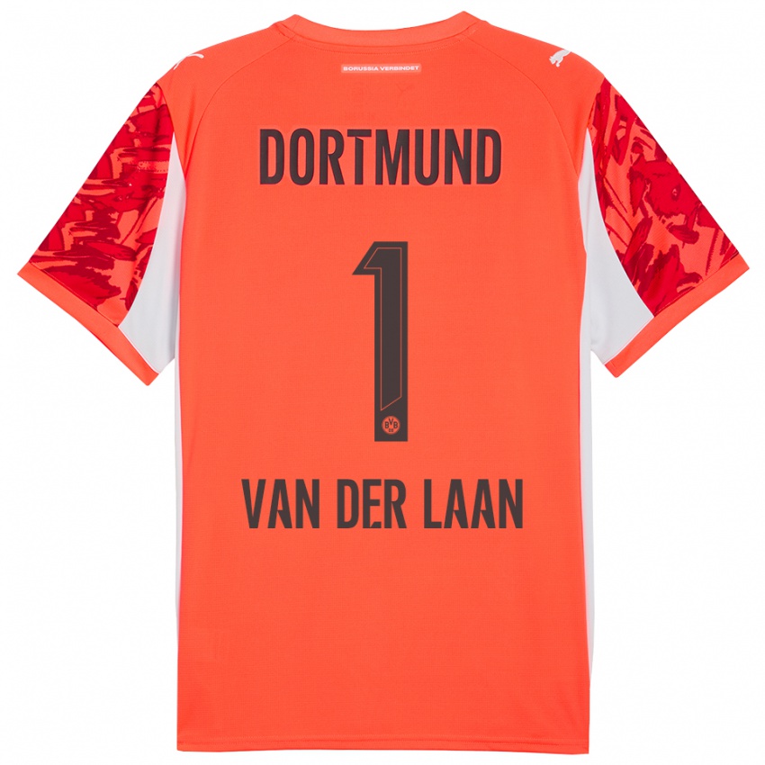 גברים Laura Van Der Laan #1 כתום אדום חולצת שוער 2025/26 חולצה קצרה