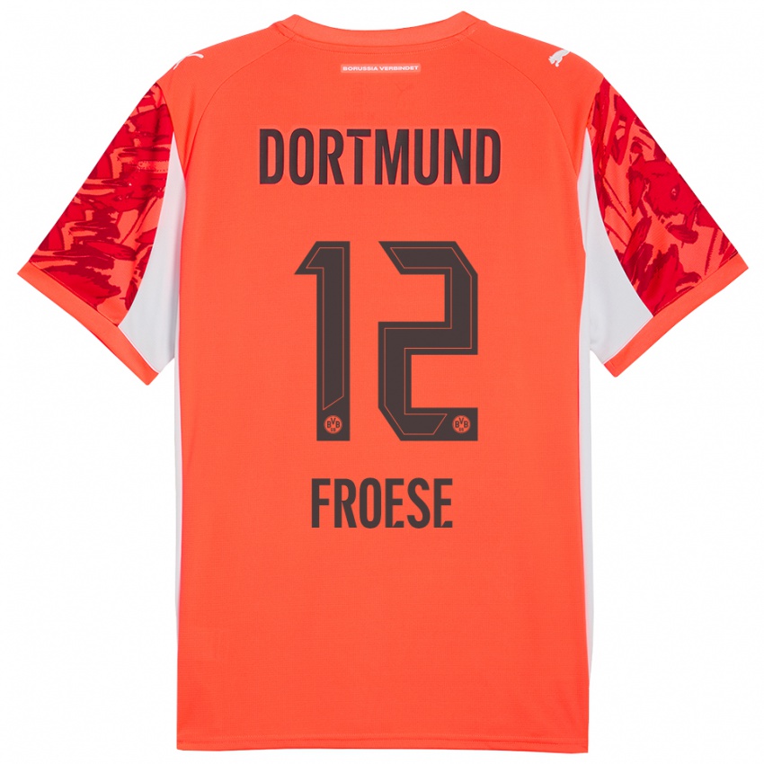 גברים Julien Froese #12 כתום אדום חולצת שוער 2025/26 חולצה קצרה