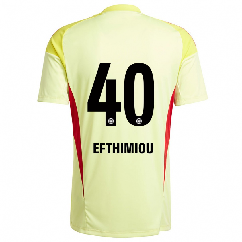 גברים Sissis Efthimiou #40 צהוב בהיר שחור חולצת שוער 2025/26 חולצה קצרה