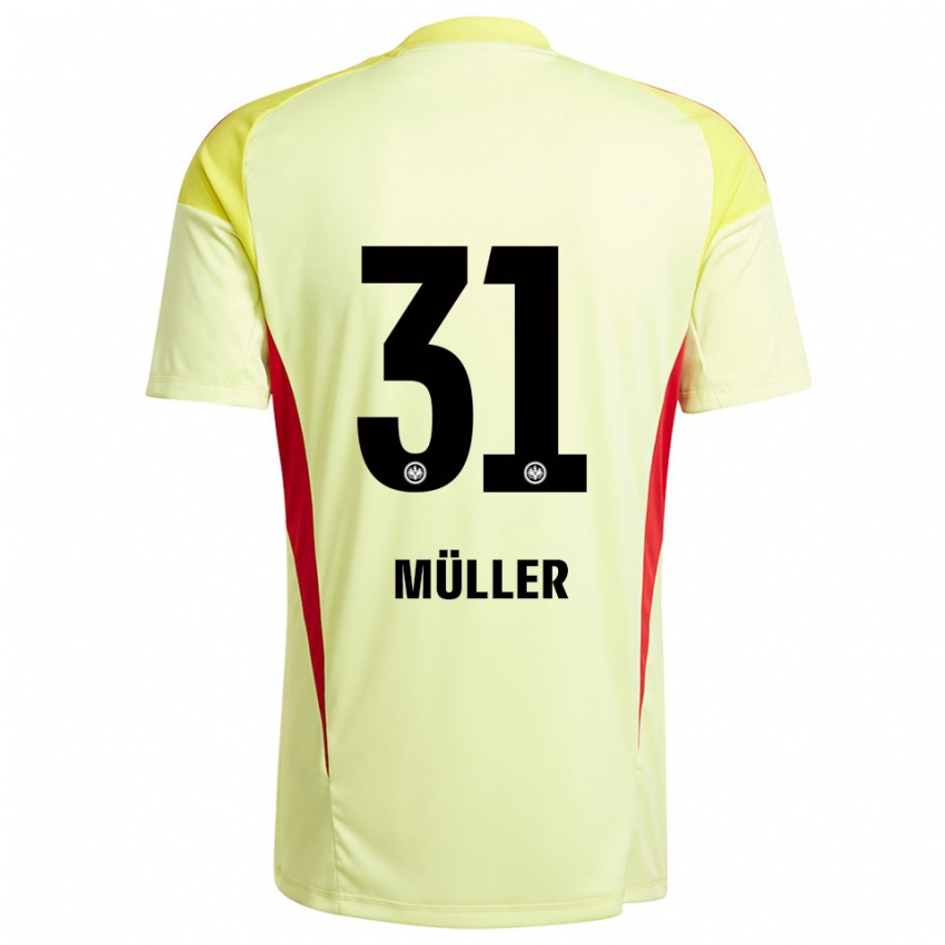גברים Laurin Müller #31 צהוב בהיר שחור חולצת שוער 2025/26 חולצה קצרה