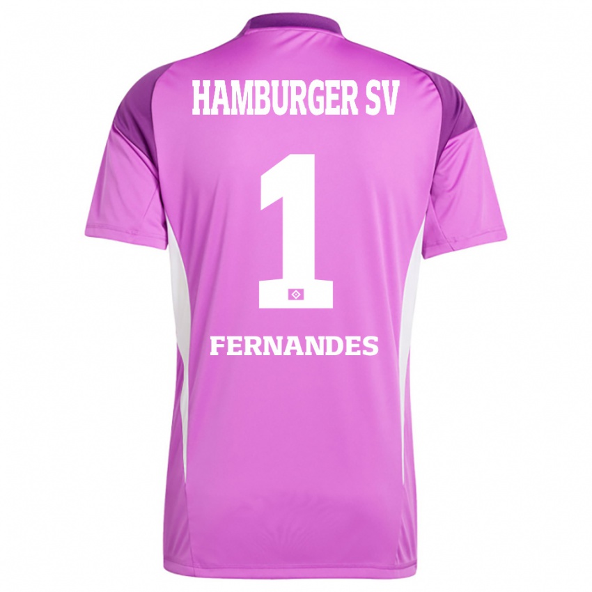 גברים דניאל הוייר פרננדס #1 סגול לבן לילך חולצת שוער 2025/26 חולצה קצרה