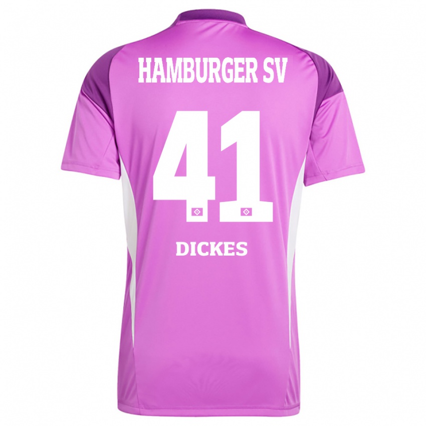 גברים פרננדו דיקס #41 סגול לבן לילך חולצת שוער 2025/26 חולצה קצרה