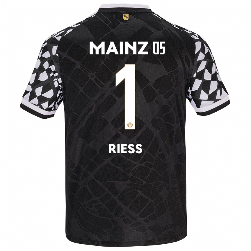 גברים לאסה פין רייס #1 שחור לבן חולצת שוער 2025/26 חולצה קצרה