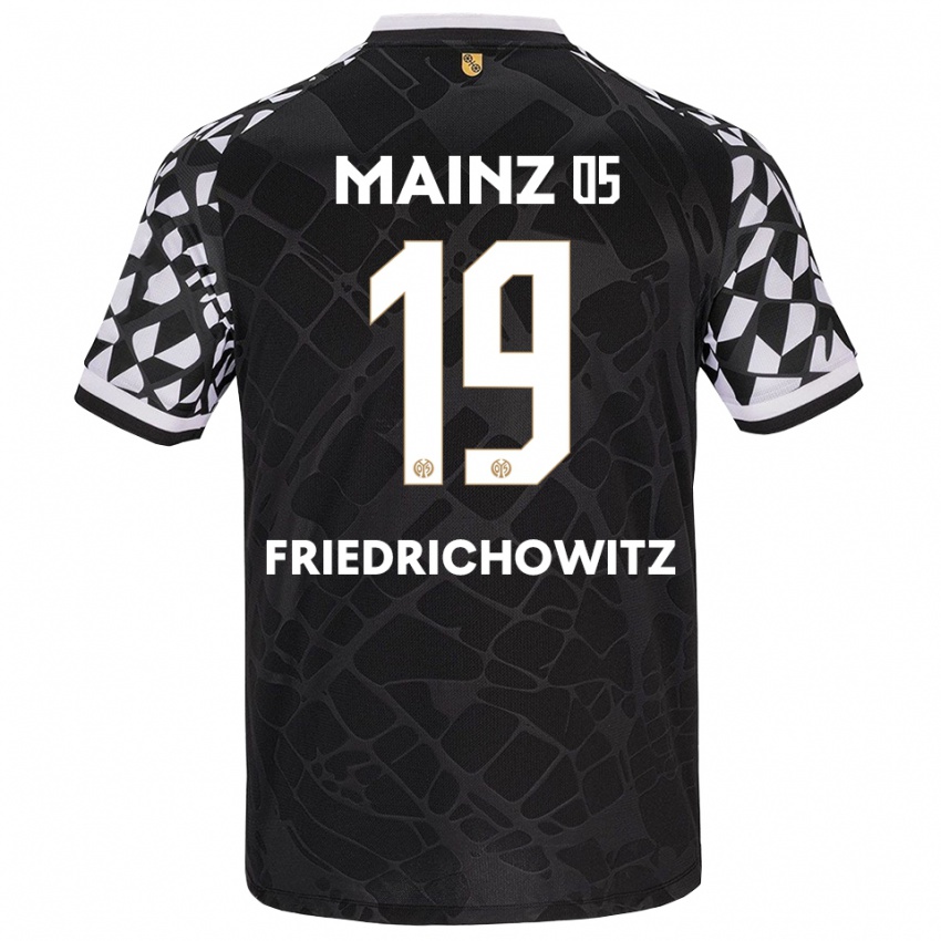 גברים Anna Friedrichowitz #19 שחור לבן חולצת שוער 2025/26 חולצה קצרה