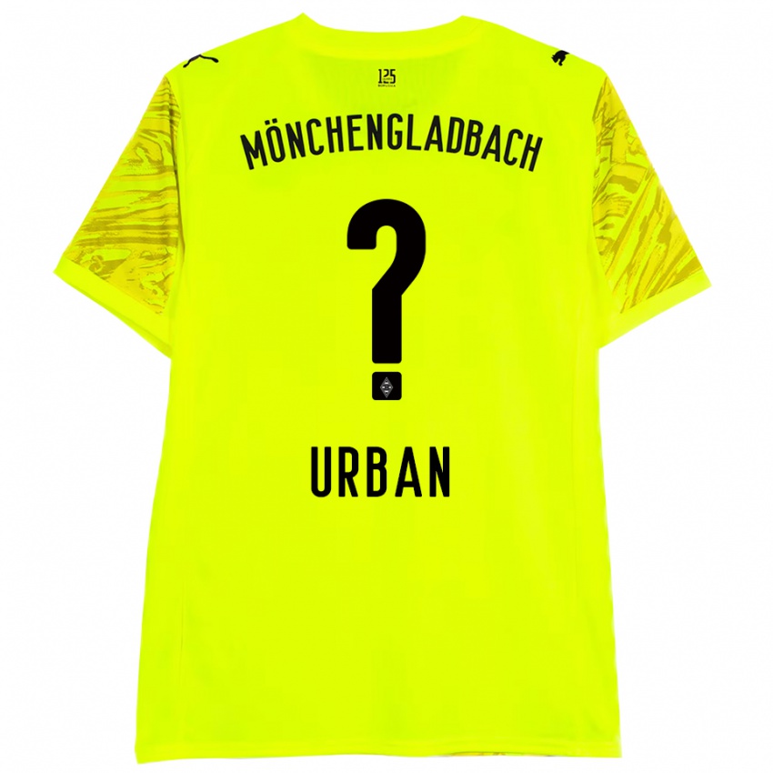 גברים Simon Urban #0 שחור צהוב חולצת שוער 2025/26 חולצה קצרה