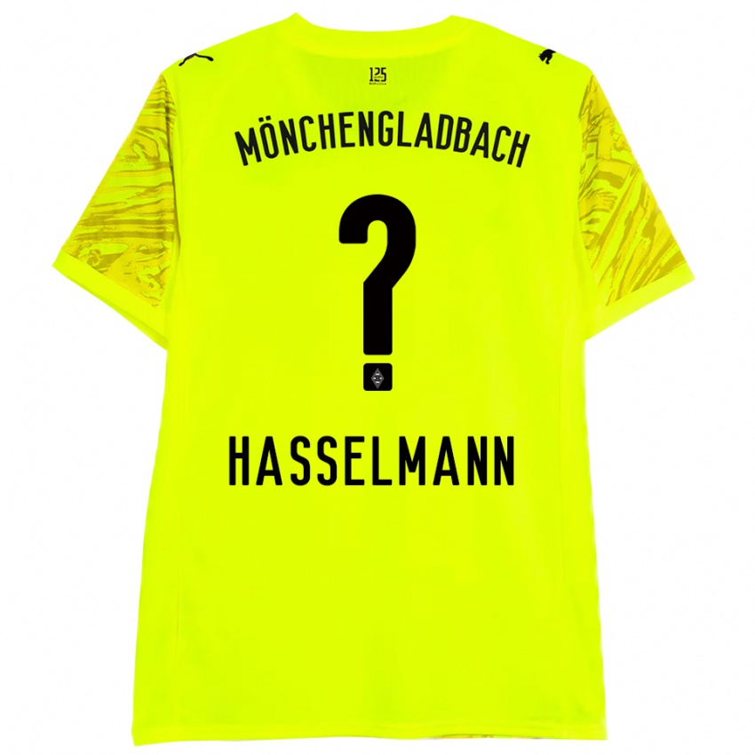 גברים נינה האסלמן #0 שחור צהוב חולצת שוער 2025/26 חולצה קצרה