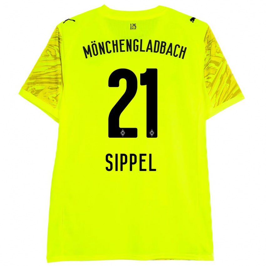 גברים טוביאס זיפל #21 שחור צהוב חולצת שוער 2025/26 חולצה קצרה