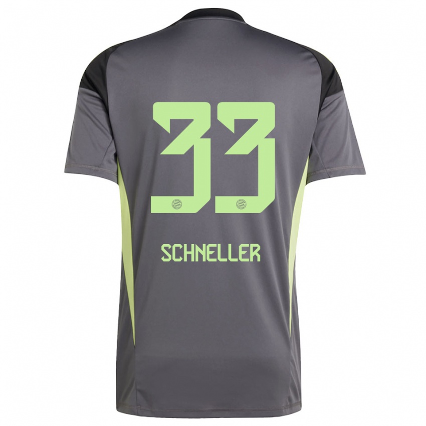 גברים לוקאס שנלר #33 צהוב ירוק שחור חולצת שוער 2025/26 חולצה קצרה