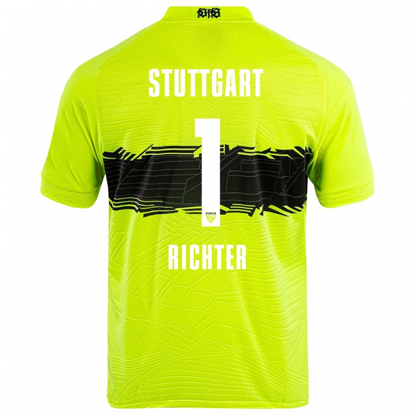 גברים נילס ריכטר #1 צהוב ירוק שחור חולצת שוער 2025/26 חולצה קצרה
