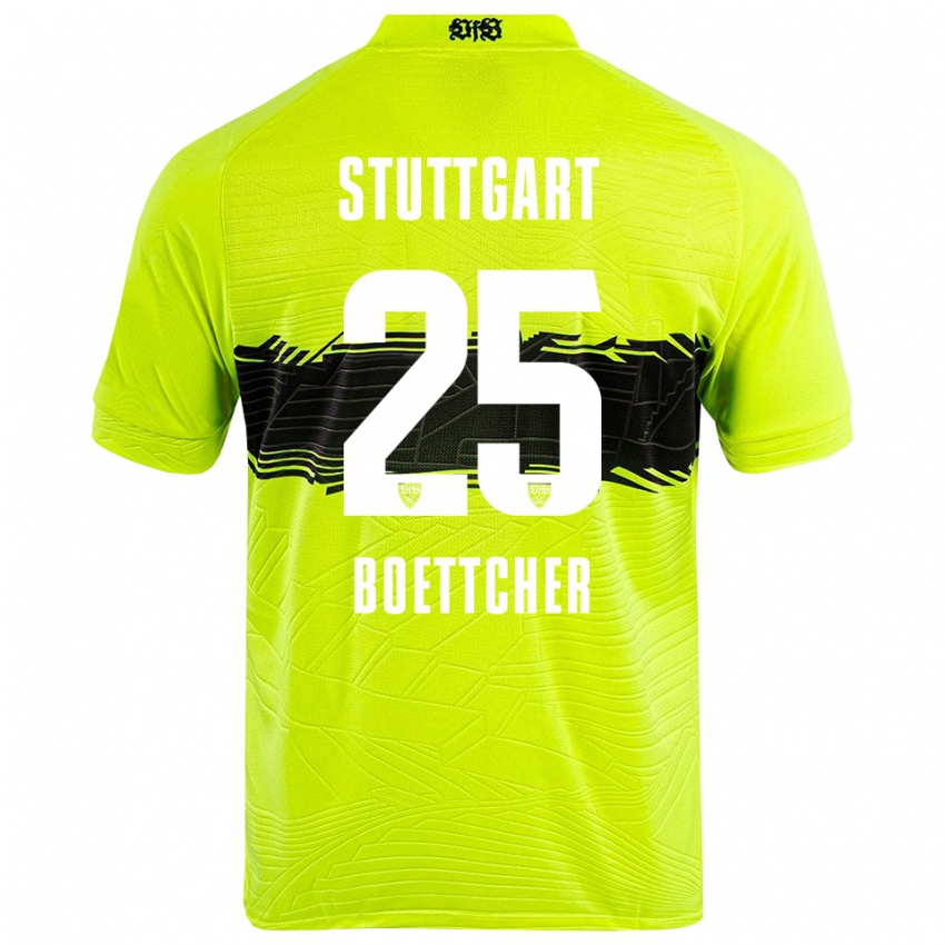 גברים איב אלינור בטצ׳ר #25 צהוב ירוק שחור חולצת שוער 2025/26 חולצה קצרה