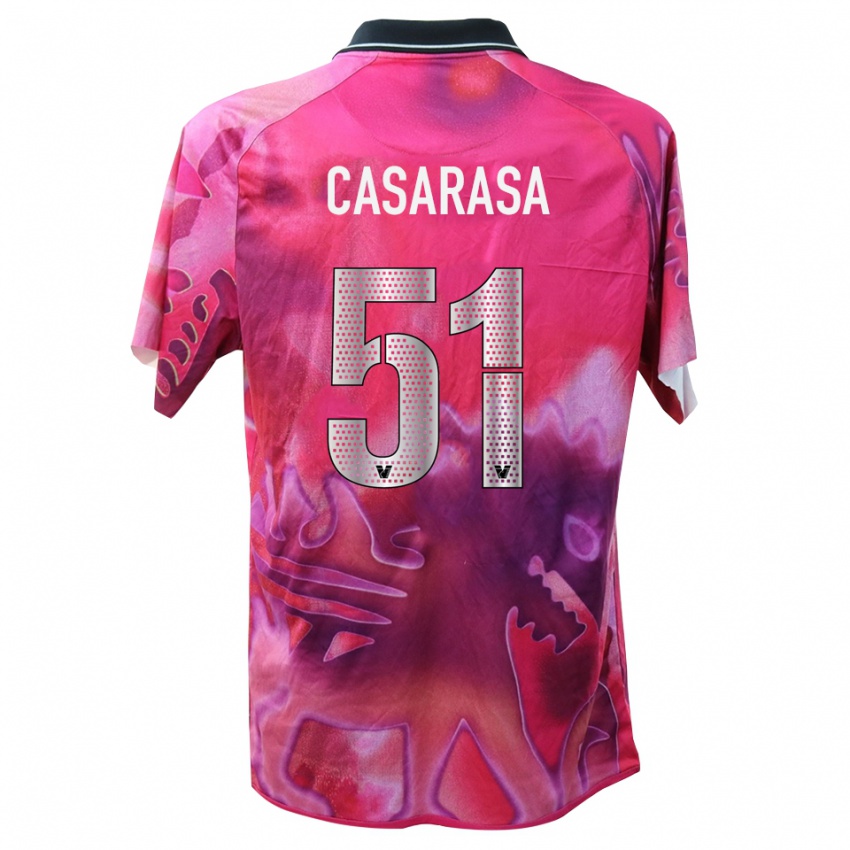 גברים אסיה קסרסה #51 ורוד עמוק חולצת שוער 2025/26 חולצה קצרה