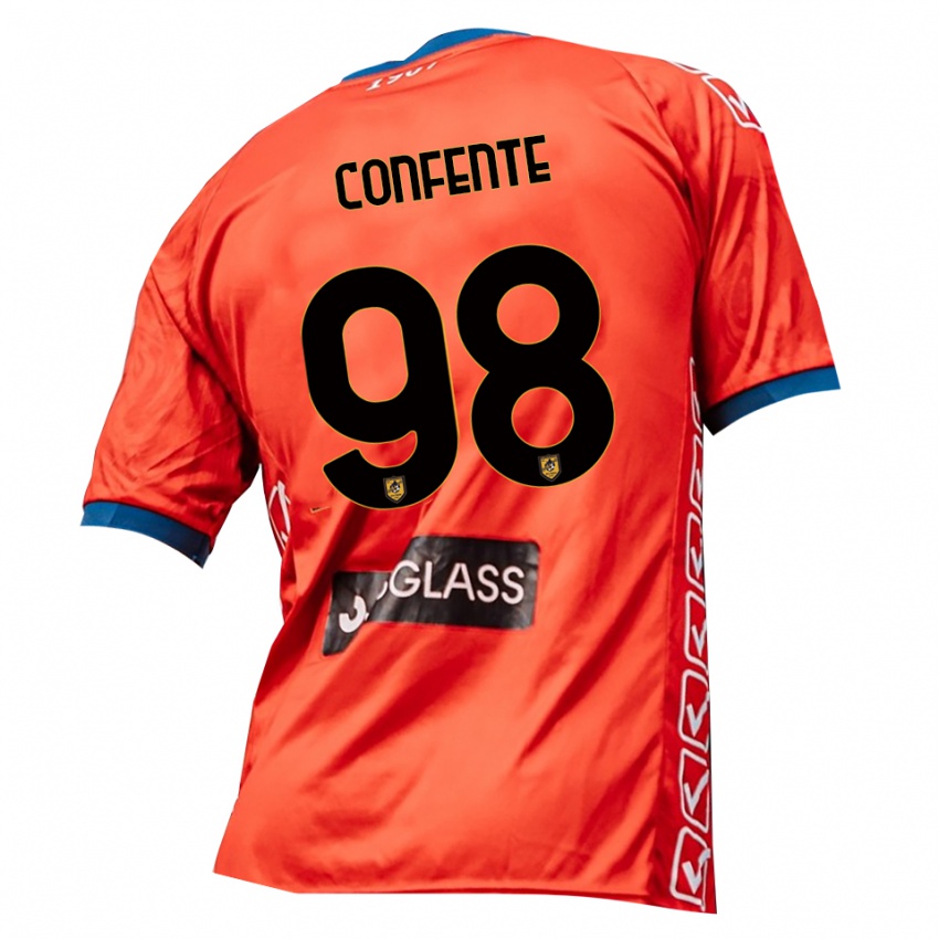 גברים Alessandro Confente #98 כתום אדום חולצת שוער 2025/26 חולצה קצרה