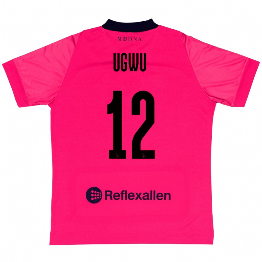 גברים Ferdinand Ugwu #12 ורוד עמוק שחור חולצת שוער 2025/26 חולצה קצרה