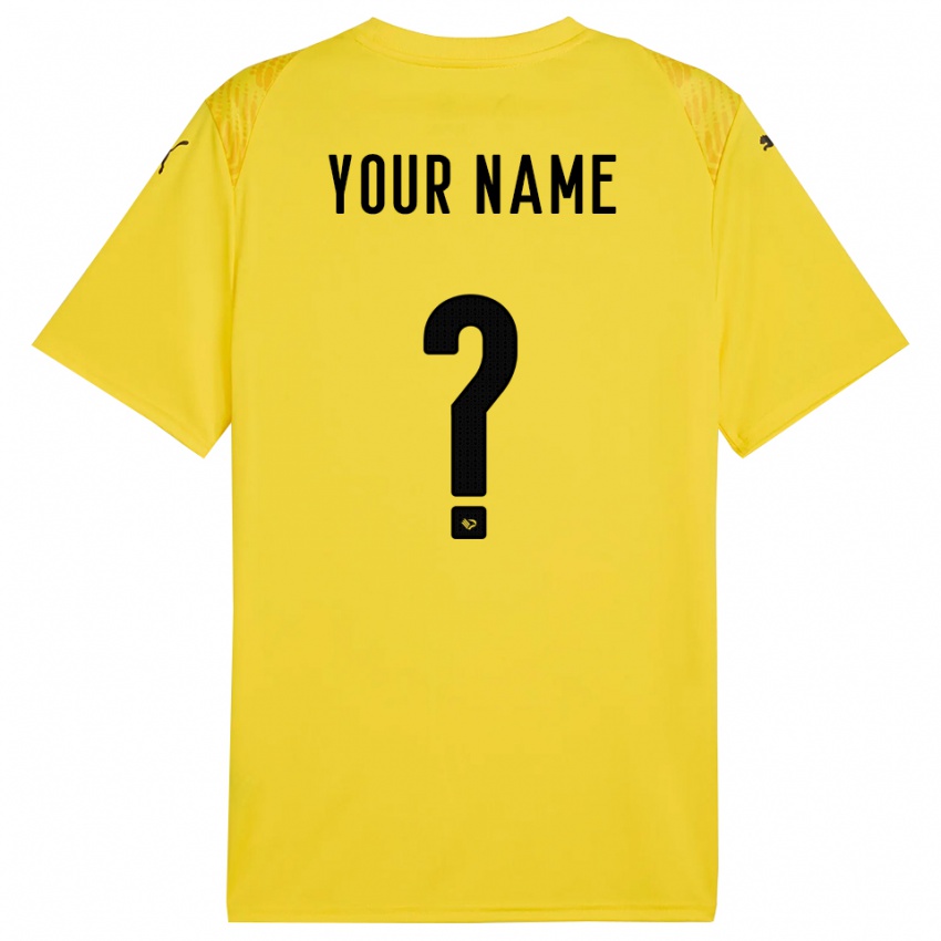 גברים פלרמו שחור צהוב חולצת שוער 2025/26 חולצה קצרה