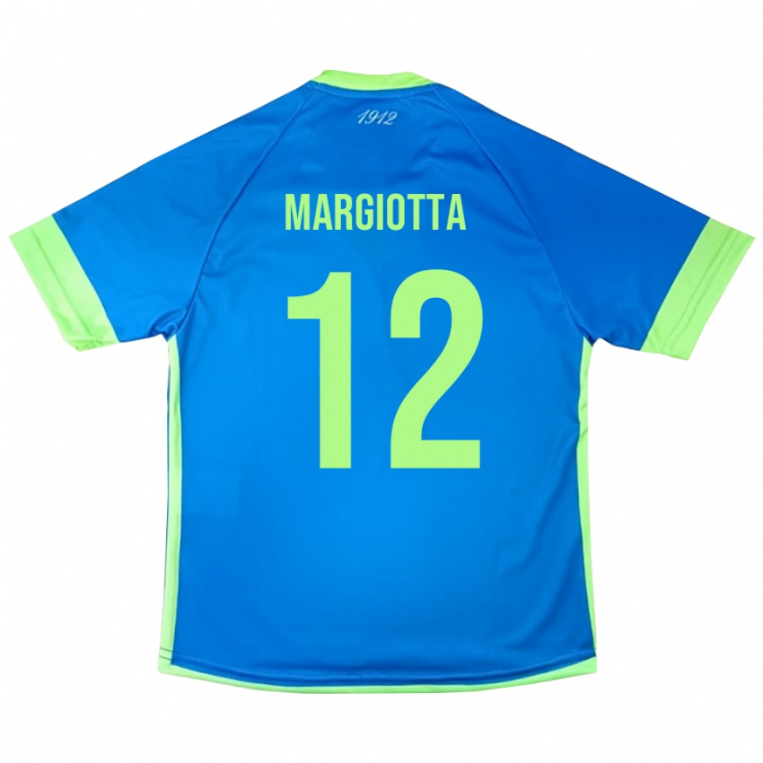 גברים Manuele Margiotta #12 צהוב ירוק כחול חולצת שוער 2025/26 חולצה קצרה
