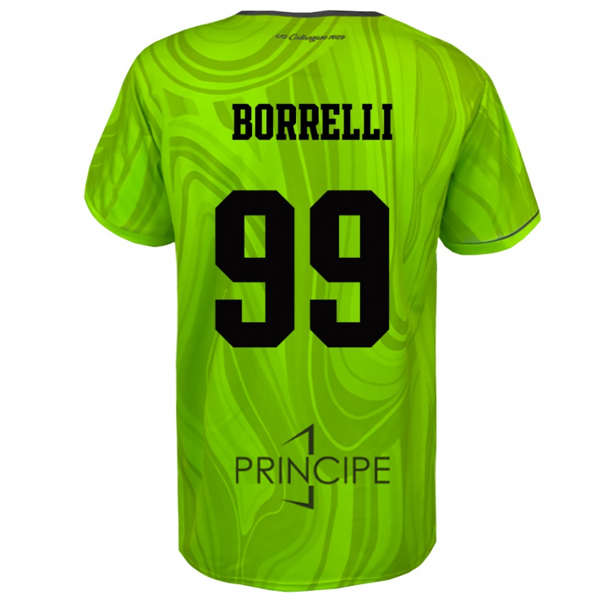 גברים Edoardo Borrelli #99 שחור ירוק צהוב חולצת שוער 2025/26 חולצה קצרה