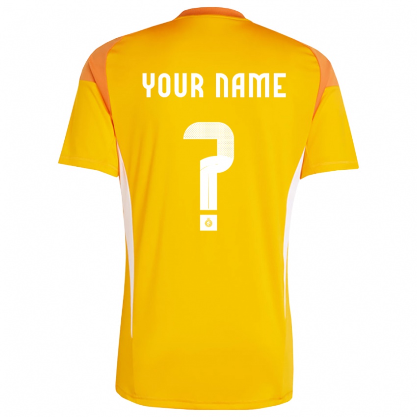 גברים א-נסר לבן צהוב כתום חולצת שוער 2025/26 חולצה קצרה