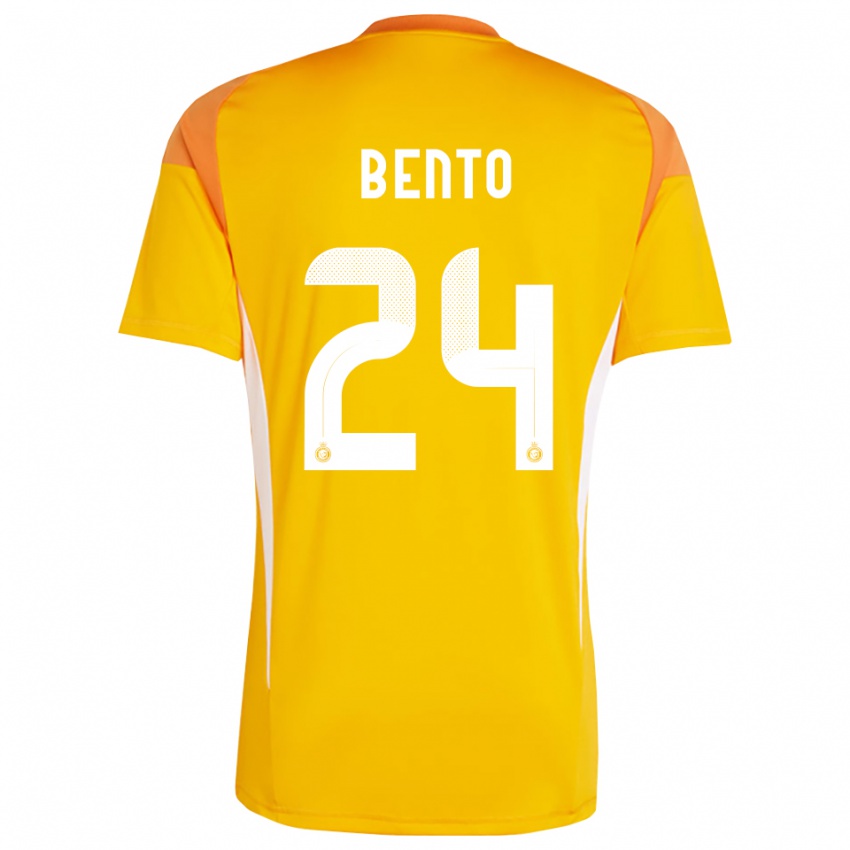 גברים Bento #24 לבן צהוב כתום חולצת שוער 2025/26 חולצה קצרה