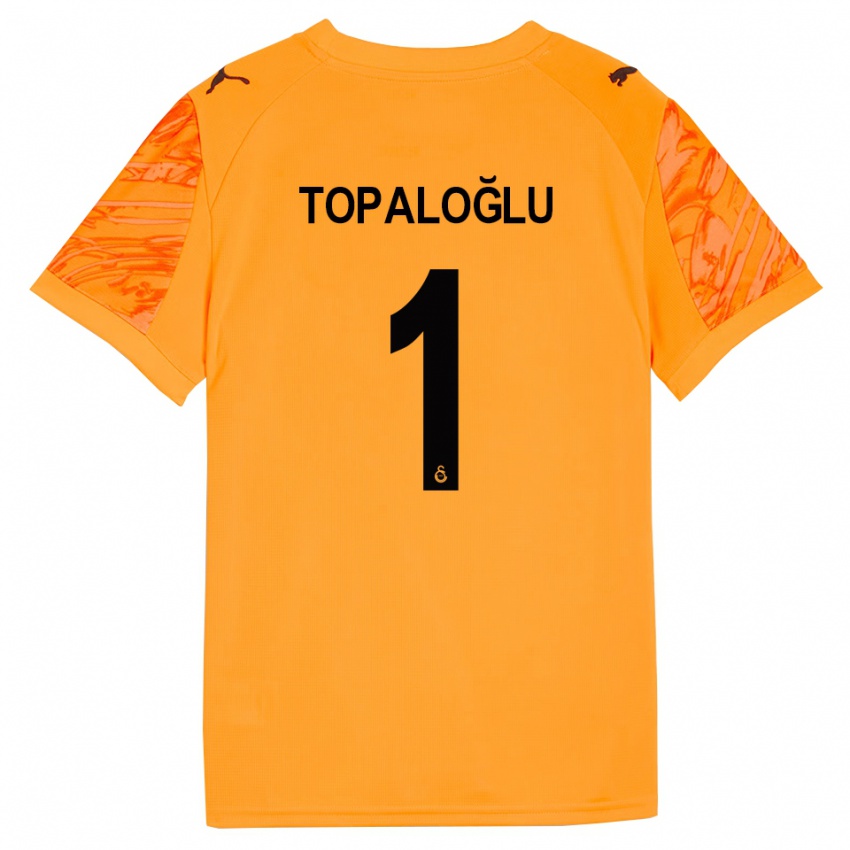 גברים Eren Topaloğlu #1 שחור כתום כהה חולצת שוער 2025/26 חולצה קצרה