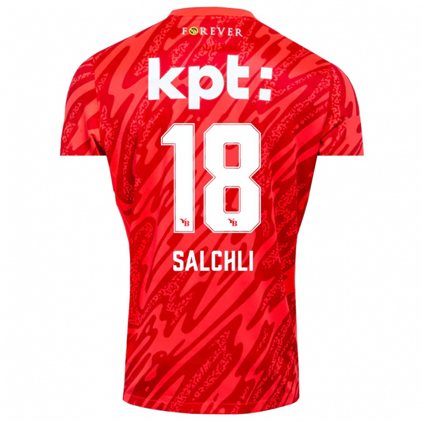 גברים רובן סלקלי #18 אדום לבן חולצת שוער 2025/26 חולצה קצרה