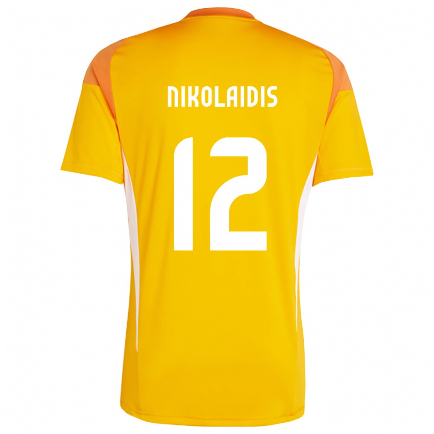 גברים גאורגיוס ניקולאידיס #12 כחול שמיים עמוק חולצת שוער 2025/26 חולצה קצרה