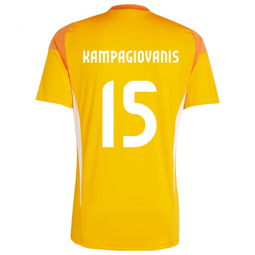 גברים Anastasios Kampagiovanis #15 כחול שמיים עמוק חולצת שוער 2025/26 חולצה קצרה