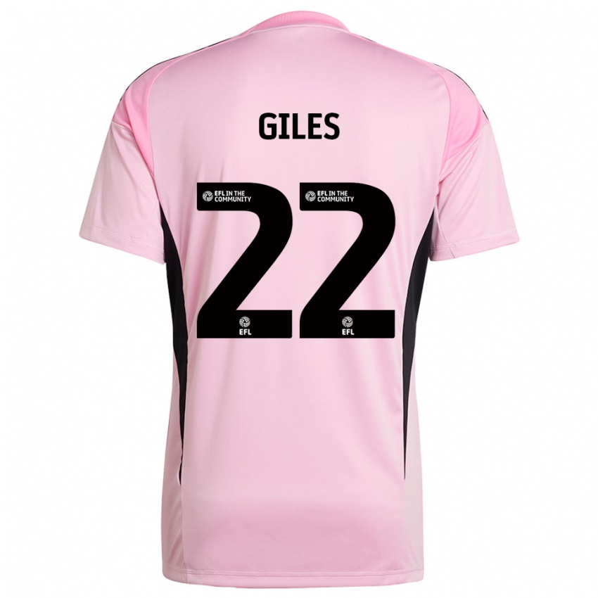 גברים Olivia Giles #22 שחור ורוד חולצת שוער 2025/26 חולצה קצרה