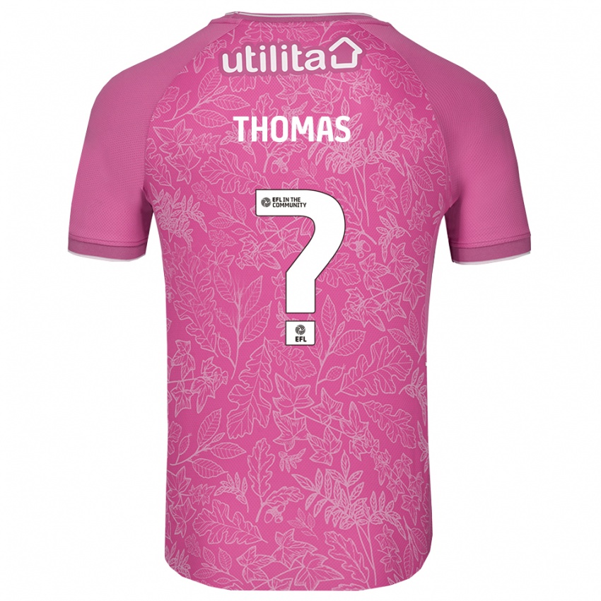 גברים Lucas Thomas #0 שחור ורוד חולצת שוער 2025/26 חולצה קצרה