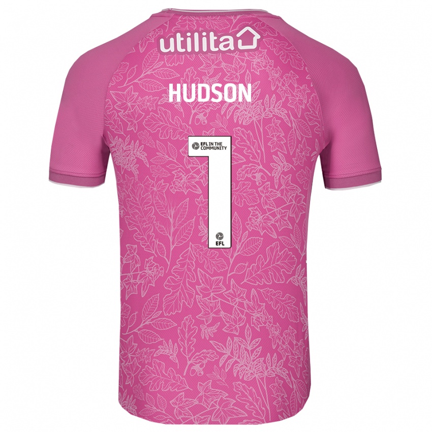 גברים Sarah Hudson #1 שחור ורוד חולצת שוער 2025/26 חולצה קצרה