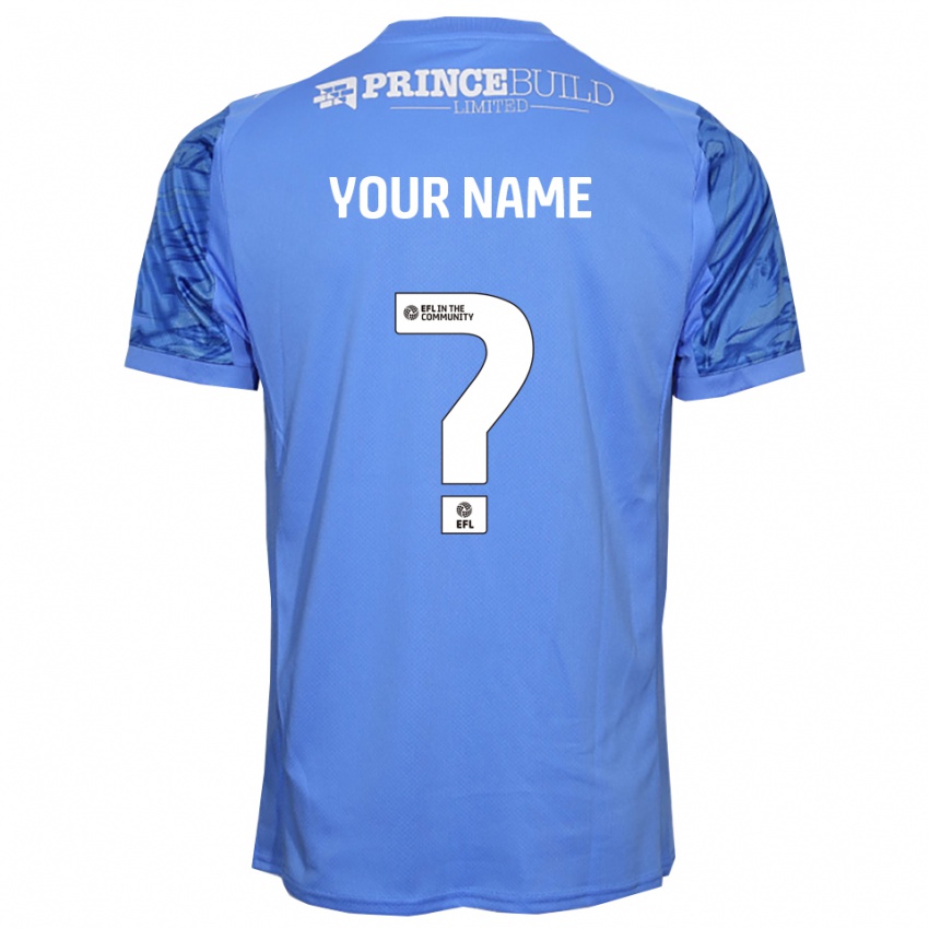 גברים פיטרבורו יונייטד כחול דודג'ר חולצת שוער 2025/26 חולצה קצרה