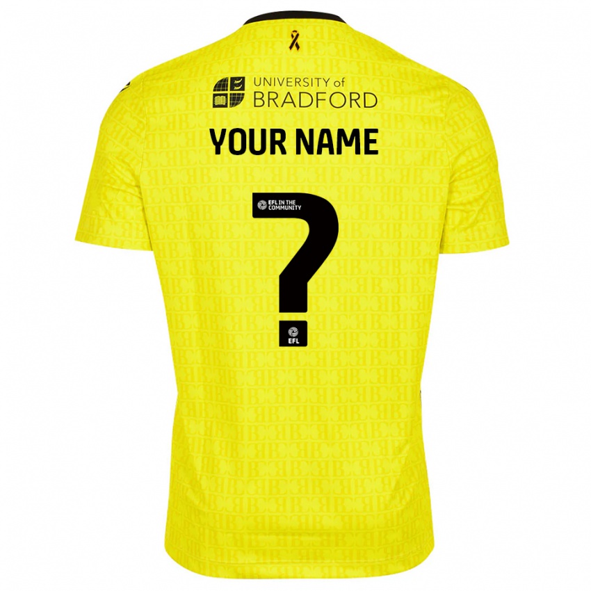 גברים ברדפורד סיטי שחור צהוב חולצת שוער 2025/26 חולצה קצרה