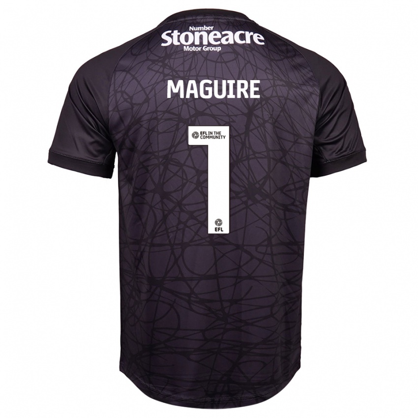 גברים Imogen Maguire #1 שחור לבן חולצת שוער 2025/26 חולצה קצרה