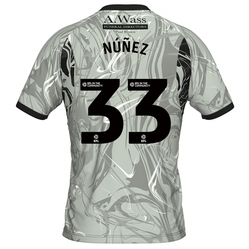 גברים Anthony Núñez #33 שחור אפור בהיר חולצת שוער 2025/26 חולצה קצרה