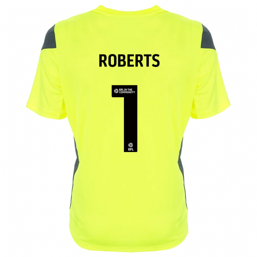 גברים מיילס רוברטס #1 שחור ירוק פלורסנט חולצת שוער 2025/26 חולצה קצרה