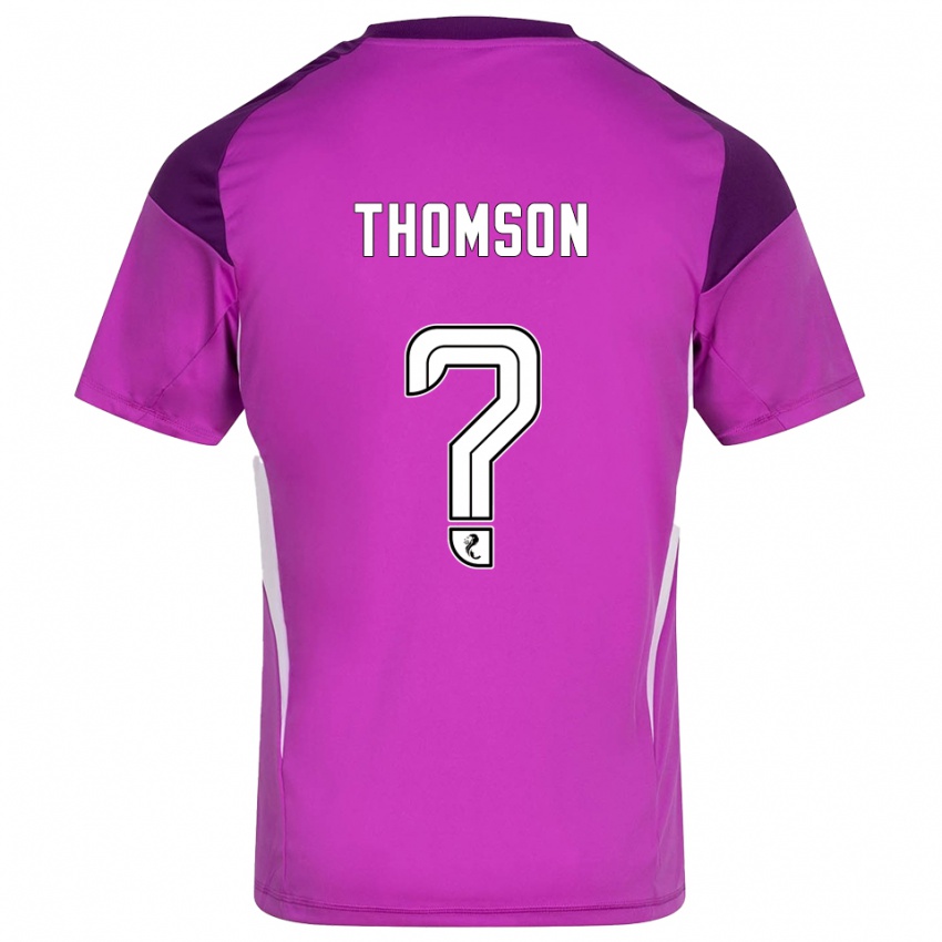 גברים Ethan Thomson #0 מג'נטה סגול חולצת שוער 2025/26 חולצה קצרה