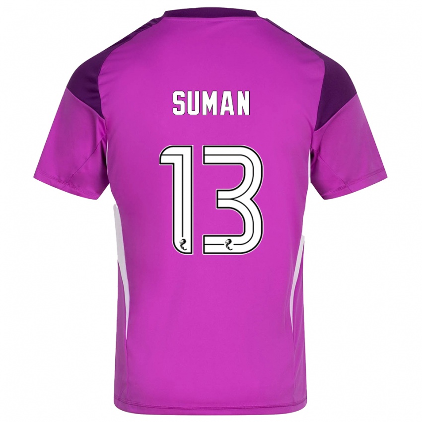 גברים ניקולס סומאן #13 מג'נטה סגול חולצת שוער 2025/26 חולצה קצרה