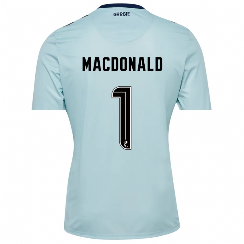 גברים Jamie MacDonald #1 שחור כחול בהיר חולצת שוער 2025/26 חולצה קצרה