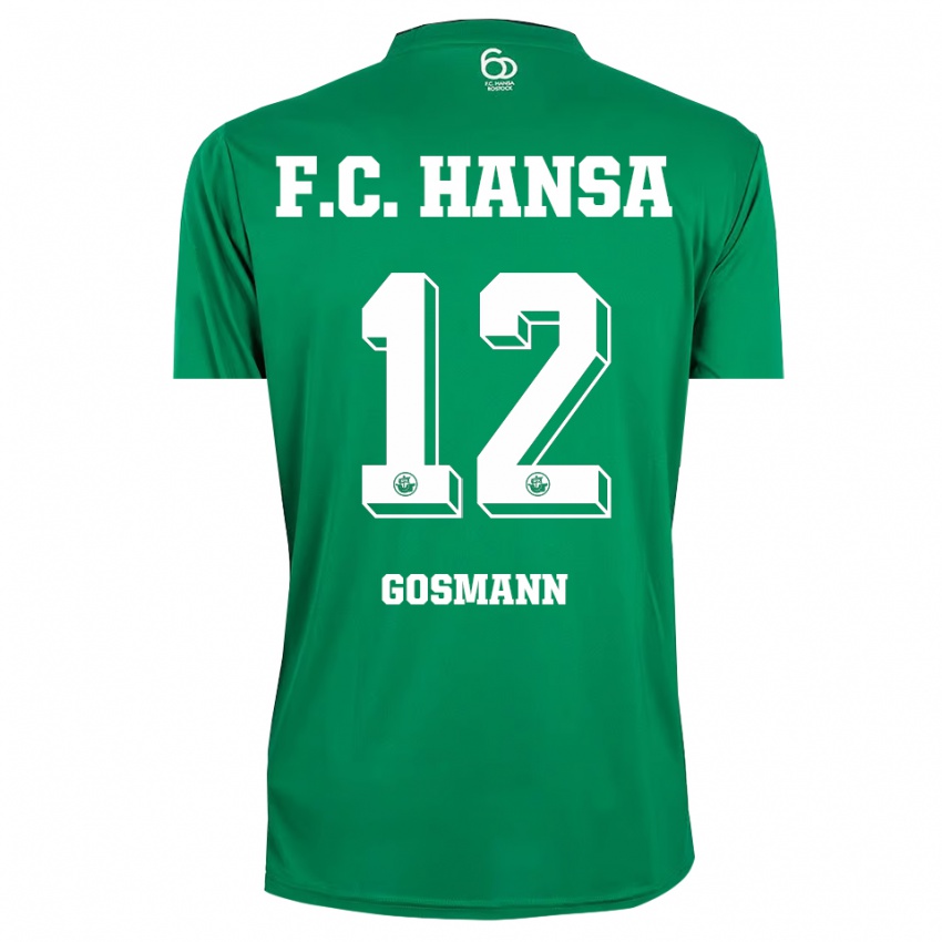 גברים Hermann Gosmann #12 ירוק כהה לבן חולצת שוער 2025/26 חולצה קצרה