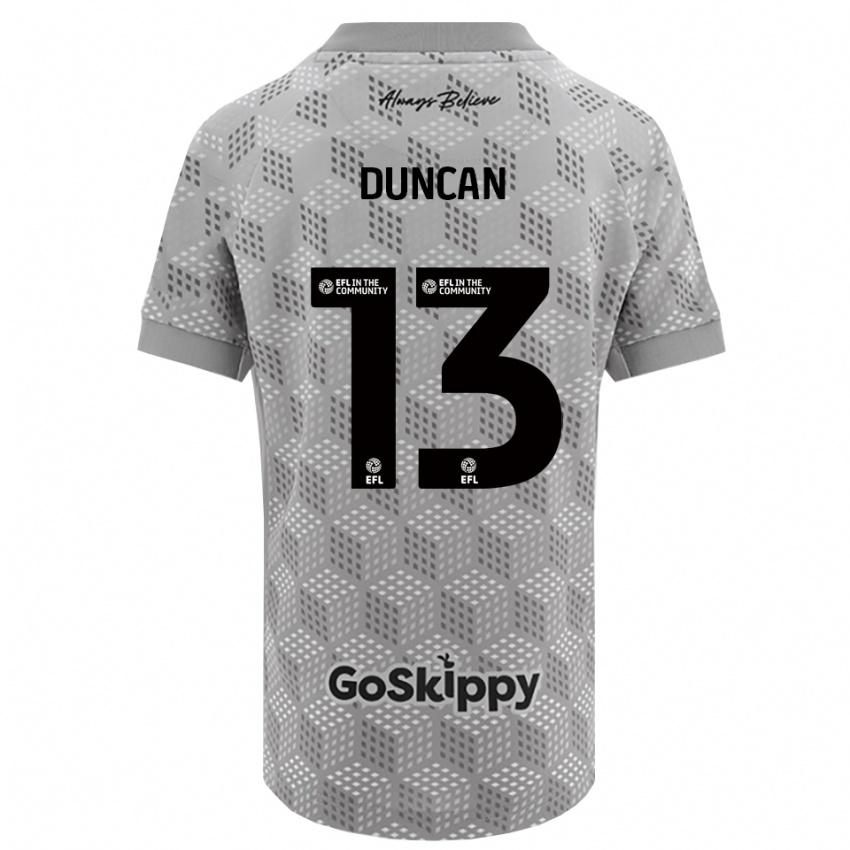 גברים ג'וזף אדוארד דאנקן #13 אפור שחור חולצת שוער 2025/26 חולצה קצרה