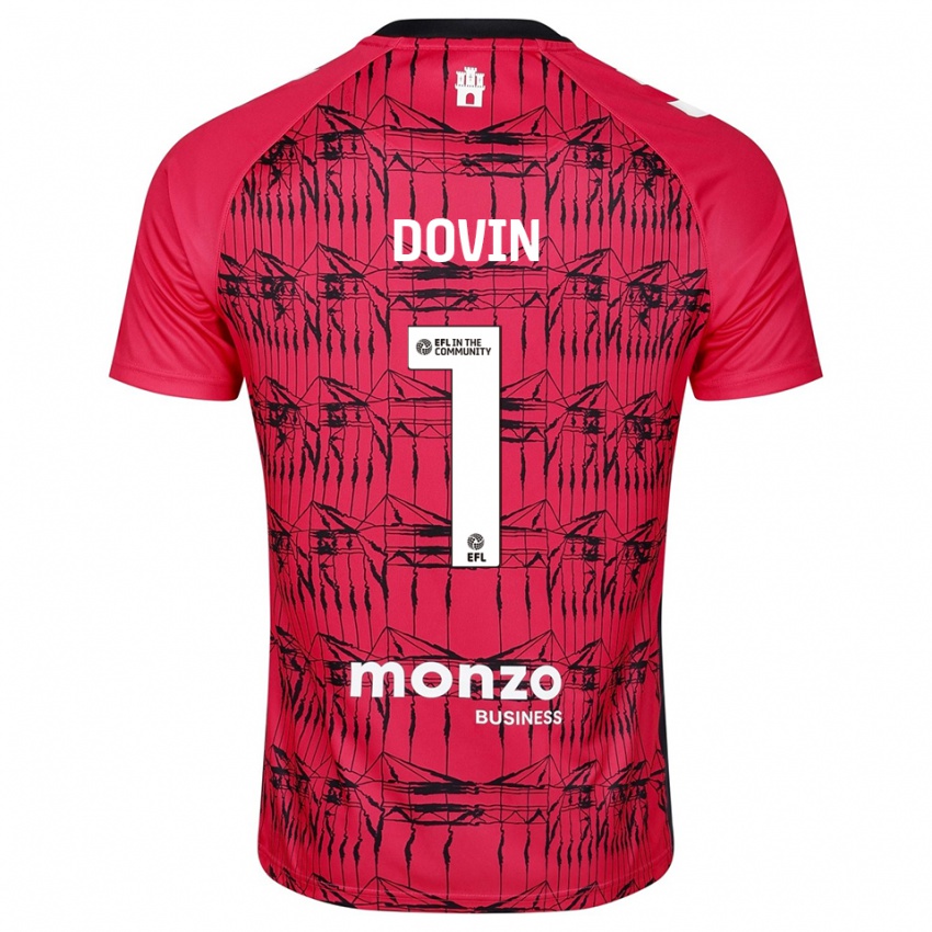 גברים אוליבר דובין #1 לבן אדום חולצת שוער 2025/26 חולצה קצרה