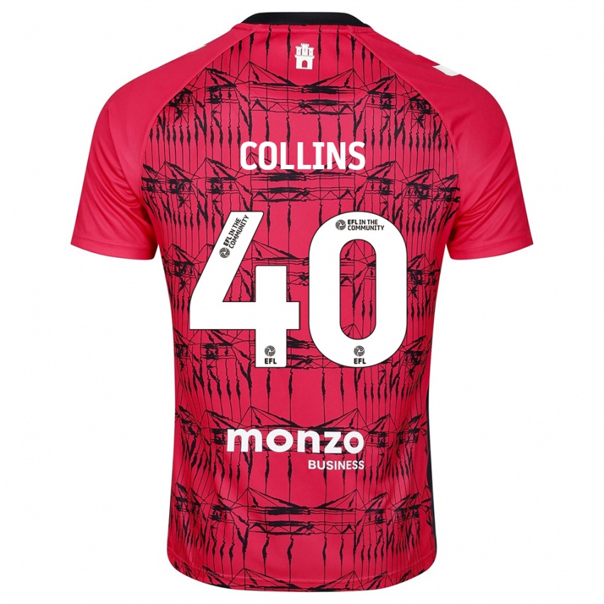 גברים ברדלי קולינס #40 לבן אדום חולצת שוער 2025/26 חולצה קצרה