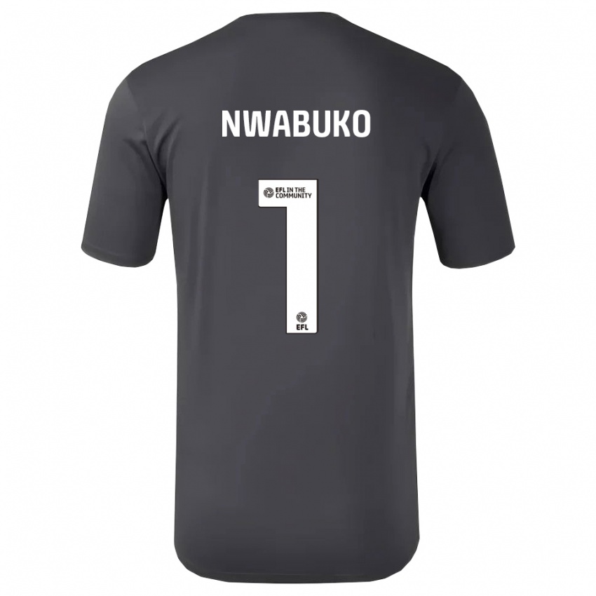 גברים Sam Nwabuko #1 לבן שחור חולצת שוער 2025/26 חולצה קצרה