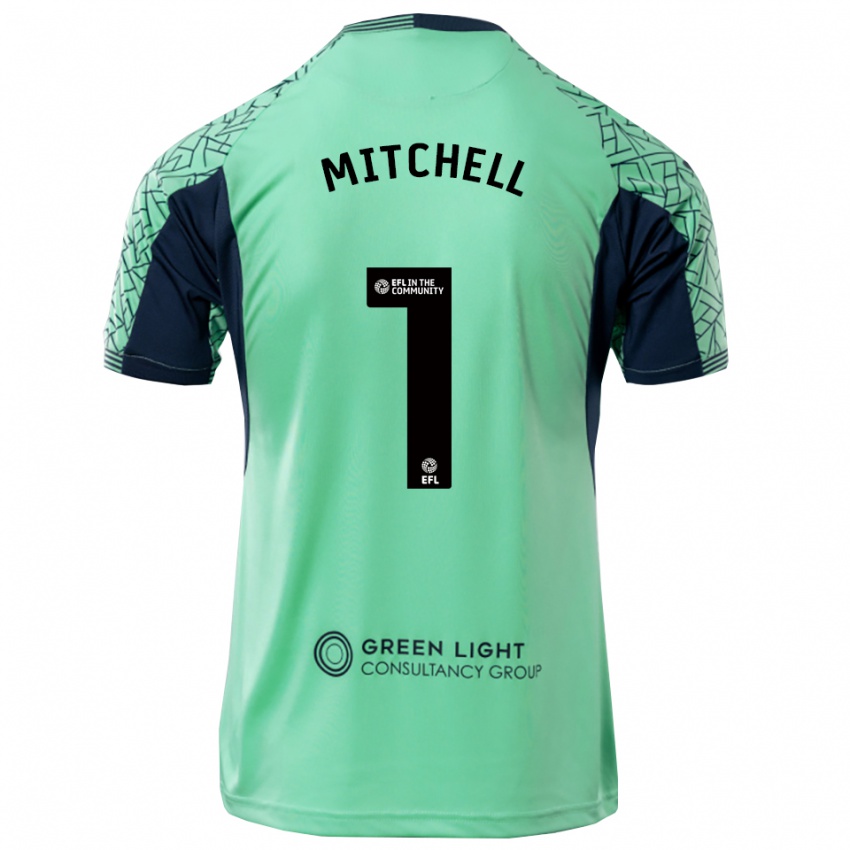 גברים ריילי מיטשל #1 שחור אקווה חולצת שוער 2025/26 חולצה קצרה