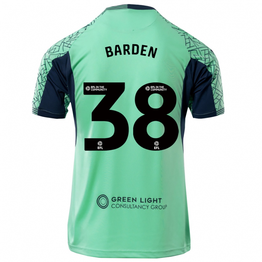 גברים דניאל בארדן #38 שחור אקווה חולצת שוער 2025/26 חולצה קצרה