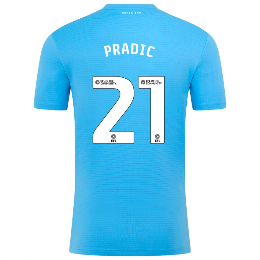 גברים ג'יימס פראדיץ' #21 לבן כחול חולצת שוער 2025/26 חולצה קצרה