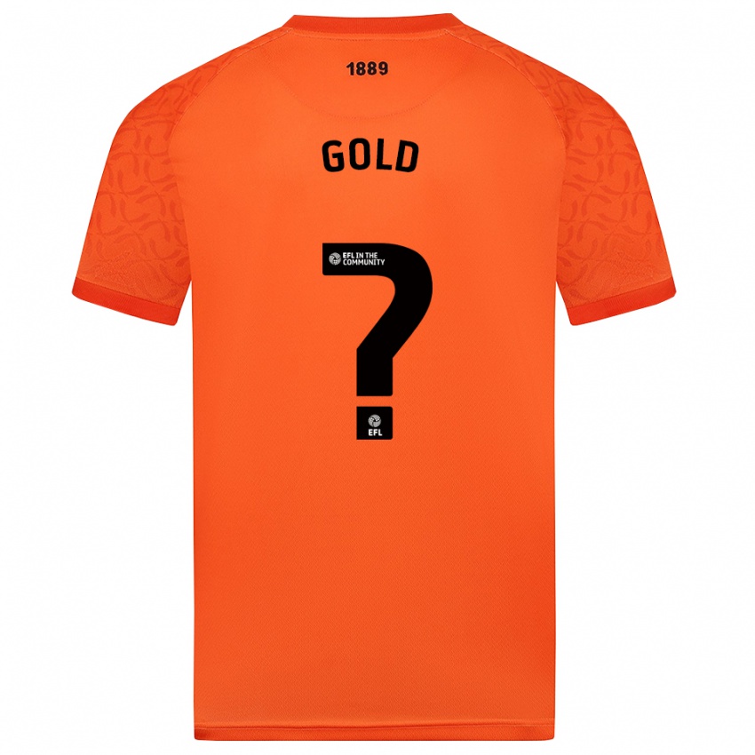 גברים Ethan Gold #0 שחור כתום חולצת שוער 2025/26 חולצה קצרה