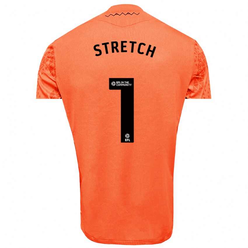 גברים לוגאן סטרץ׳ #1 שחור כתום חולצת שוער 2025/26 חולצה קצרה