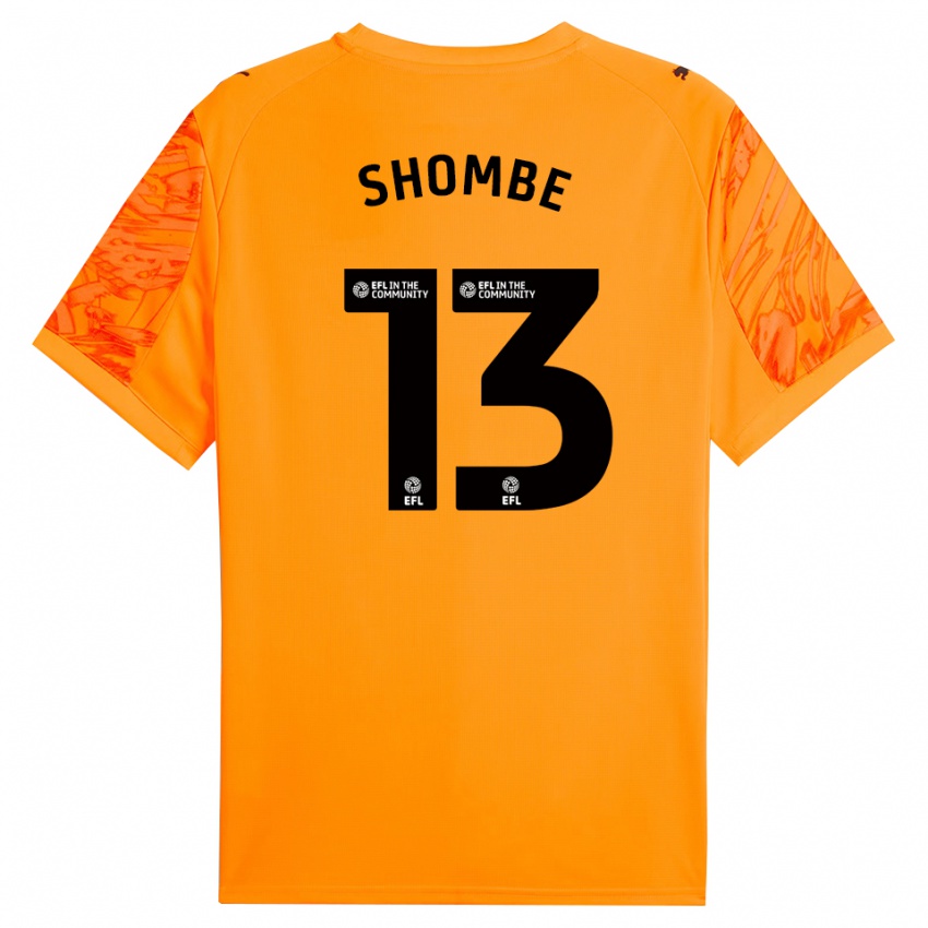 גברים Khiani Shombe #13 כתום שחור חולצת שוער 2025/26 חולצה קצרה